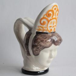 Pichet Tête de Bigoudène Faïence HB Quimper