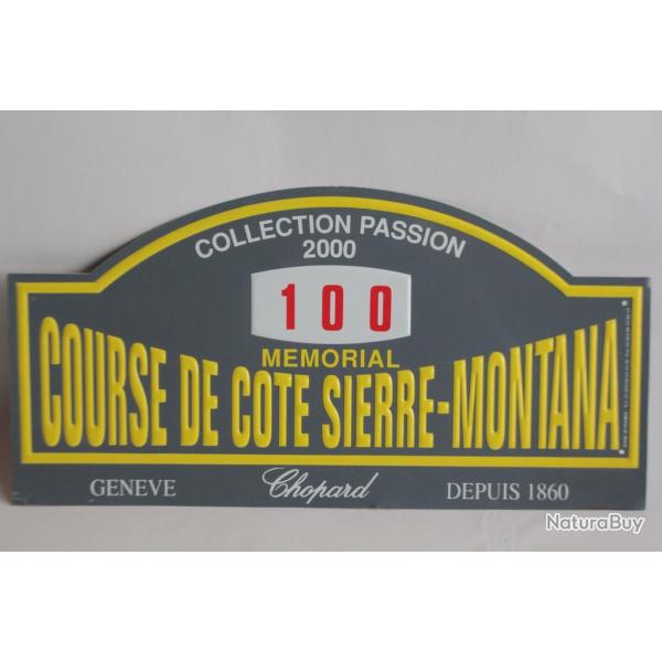 Plaque m�morial Course de c�te Sierre-Montana 2000 montres Chopard