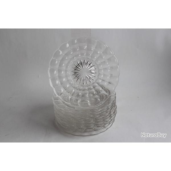 10 Petites assiettes cristal