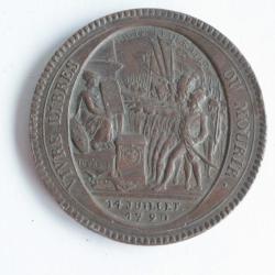 Monnaie de confiance Monneron de 5 sols au serment 1790 An IV type 2