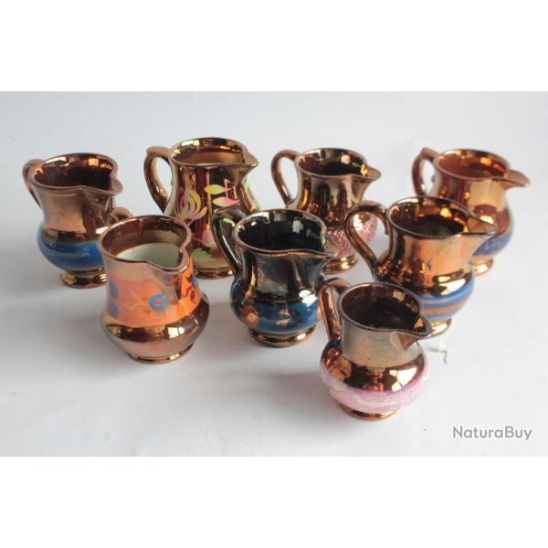 Huit Pots � Cr�me fa�ence Jersey XIXe si�cle