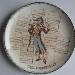 Assiette terre de fer Choisy le Roi Chanson Cadet-Rousselle