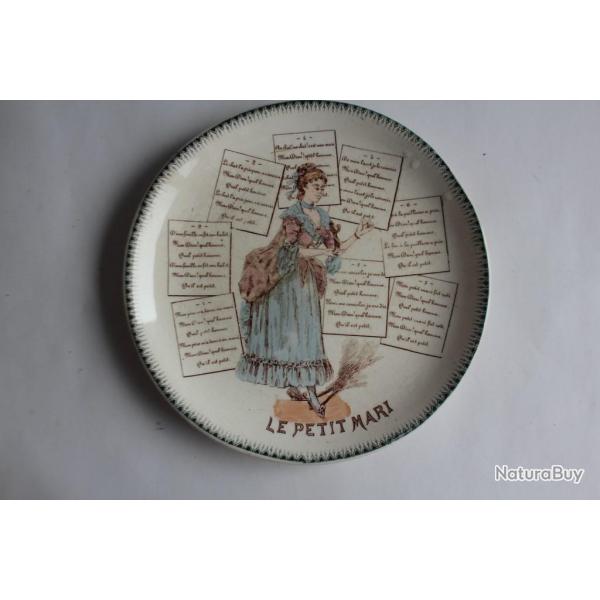 Assiette terre de fer Choisy le Roi Chanson Le petit mari