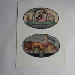 Estampe Remplissages Figuratif Journal décoration Karl Fuchs 1910