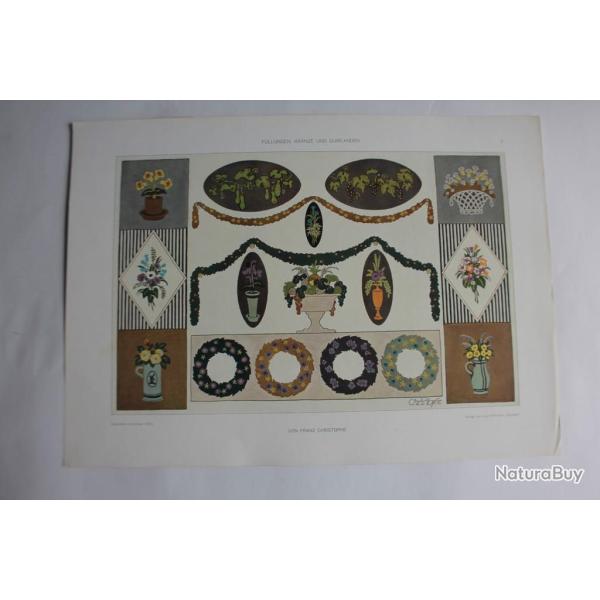 Estampe Dcorations murales Journal dcoration M. Schwarzer 1910