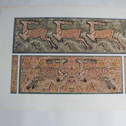 Estampe Frises cervidé Journal décoration André Vlaaderen 1910