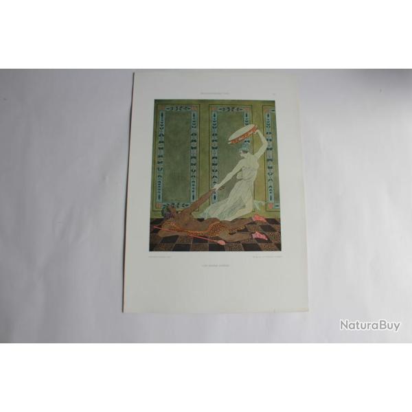 Estampe Bacchus danse rotique Journal dcoration George Barbier 1910