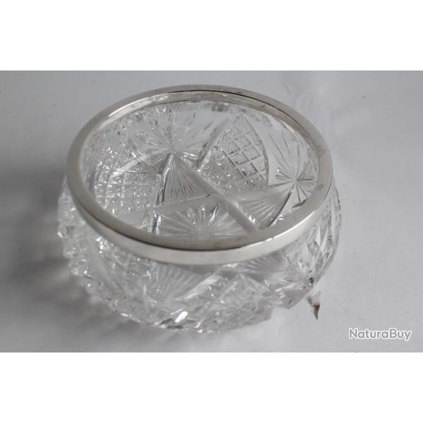 Coupe cristal taill� et argent Behrnd Hermann Allemagne