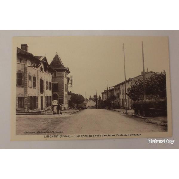 CPA Rh�ne Limonest Rue principale Poste aux Chevaux