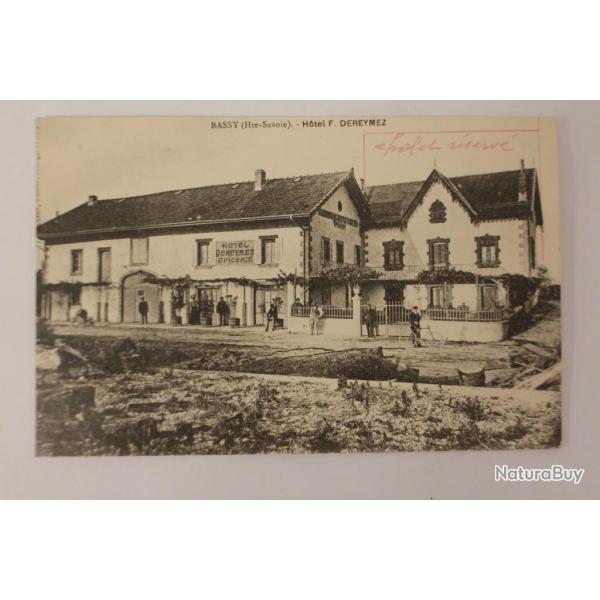 CPA Haute-Savoie Bassy H�tel F. Dereymez �picerie