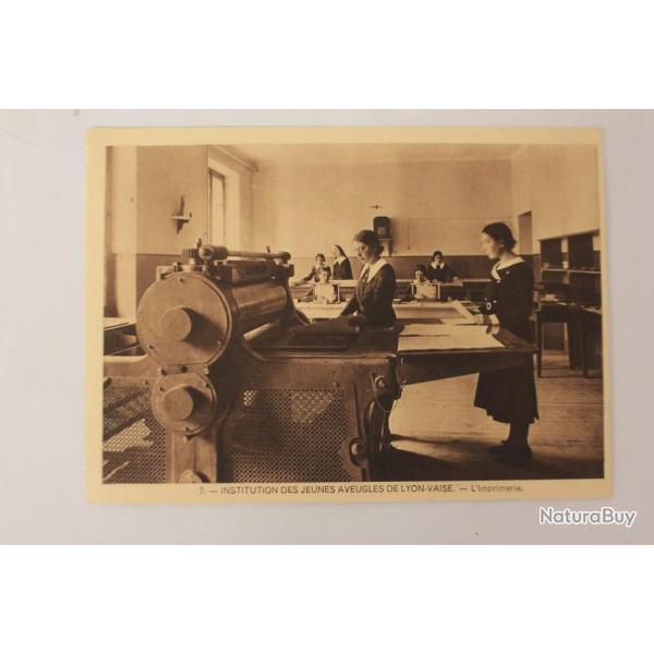 CPA Rh�ne Institution des jeunes aveugles Lyon-Vaise L'imprimerie
