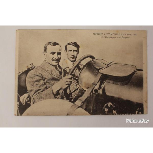 CPA Circuit automobile de Lyon 1924 Chassagne sur Bugatti