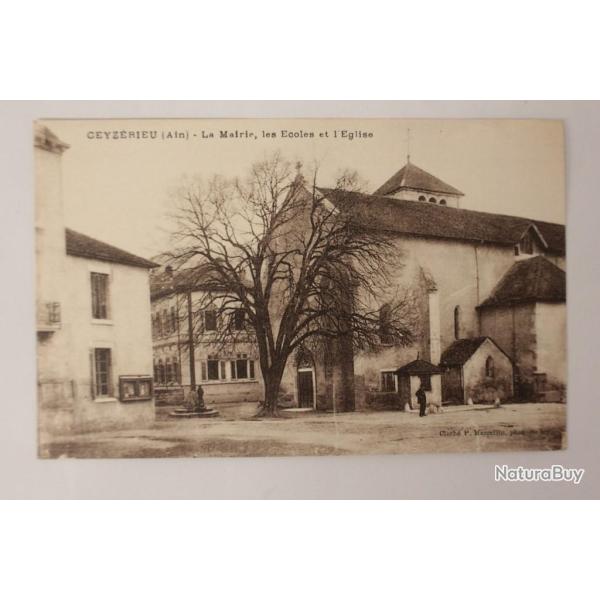 CPA Ain Ceyz�rieu La Mairie les �coles l'�glise