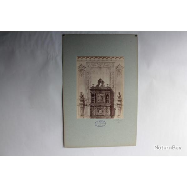 Photographie originale Eugne Prignot Dcor intrieur Ameublement