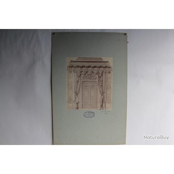 Photographie originale Eugne Prignot Dcor intrieur Ameublement