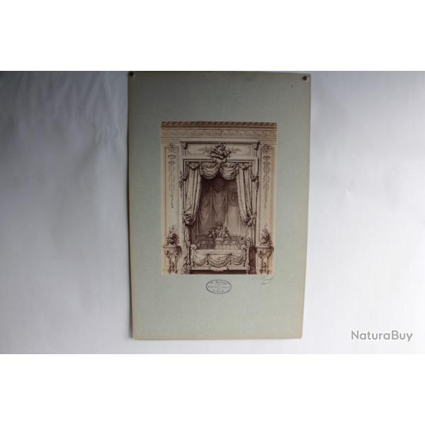 Photographie originale Eugne Prignot Dcor intrieur Ameublement