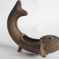 Encensoir Poisson Koï bronze Chine
