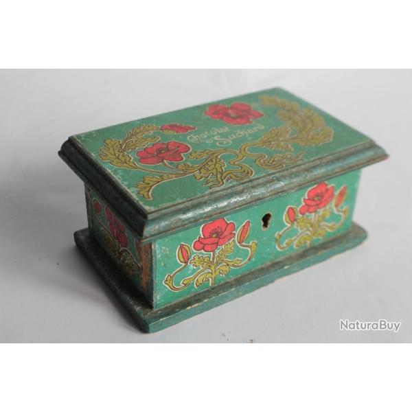 Boite bois chocolat cacao SUCHARD