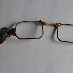 Binocle face à main Plume marcassites