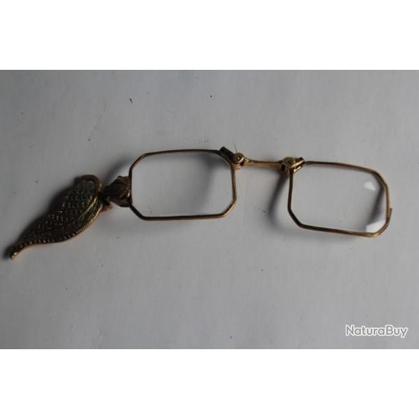 Binocle face � main Plume marcassites