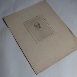 Gravure Pointe sèche Marcellin DESBOUTIN Portrait Pape Pie IX