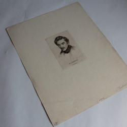 Gravure Pointe sèche Marcellin DESBOUTIN Portrait Henri-Auguste Barbier