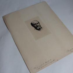 Gravure Pointe sèche Marcellin DESBOUTIN Portrait Émile Augier