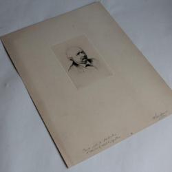 Gravure Pointe sèche Marcellin DESBOUTIN Portrait Jules Sandeau