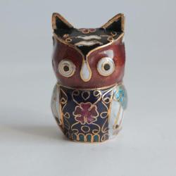 Hibou émaux cloisonnés