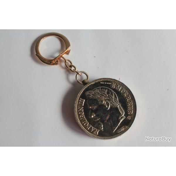 Porte-clef Briquet Essence Pi�ce de monnaie 5 F Napol�on 1870