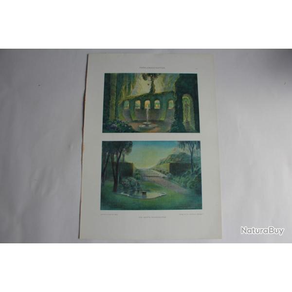 Estampe Paysages parc Journal dcoration Greta Schroedter 1900