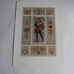 Estampe Ornementations moderne Journal décoration Arno Drescher 1900