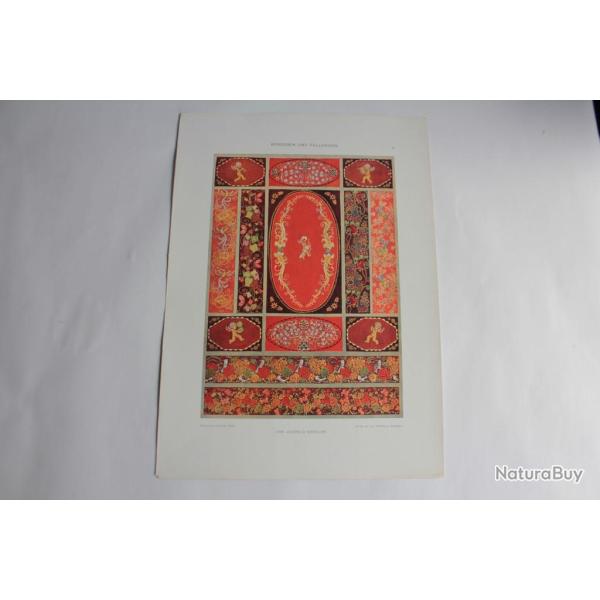 Estampe Bordures et remplissages Journal dcoration Leopold Drexler 1900
