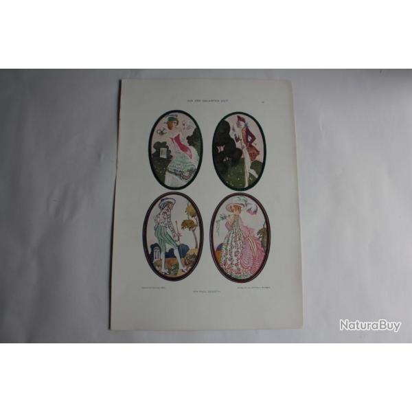 Estampe poque Galante Journal dcoration Paul Segieth 1900