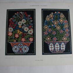 Estampe Bouquet de Fleurs Journal décoration Emil Focke 1900