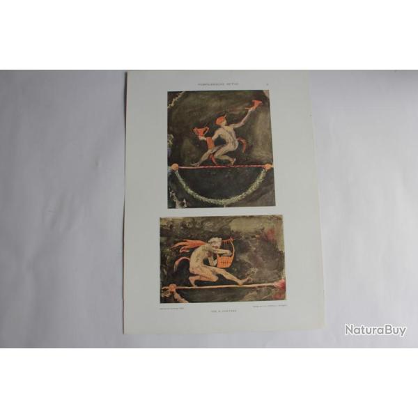 Estampe Motifs pompiens Journal dcoration G. Hoetzer 1900