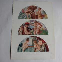 2 Estampe Enfants Lunettes Journal décoration Jos. E. Hörwarter 1900