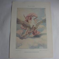 Estampe Apollon sur pégase Journal décoration G. Sturm 1900