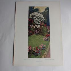 Estampe Paysage décoratif Journal décoration Ludwig Kuba 1900