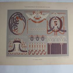 Estampe Décorations pour pochoir Journal décoration Sigmund Imberg 1900