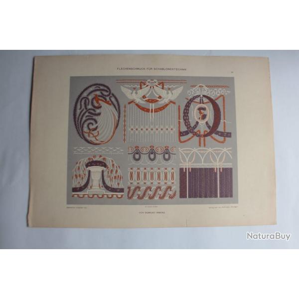 Estampe Dcorations pour pochoir Journal dcoration Sigmund Imberg 1900