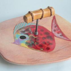 Plateau à fromage céramique émaillée Poisson