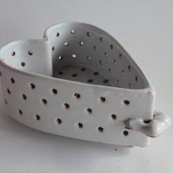 Moule à faisselle Coeur céramique XVIIIe siècle Delft Pays-Bas