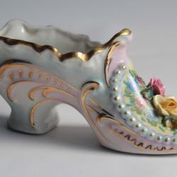 Porte bouquet Chaussure porcelaine Dresden Allemagne