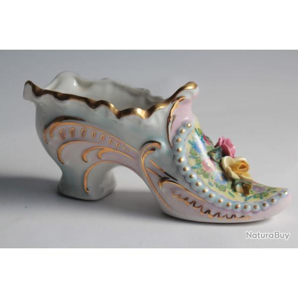 Porte bouquet Chaussure porcelaine Dresden Allemagne