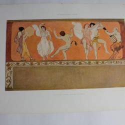 2 Estampe Frises antiques Journal décoration Max Colombo 1900