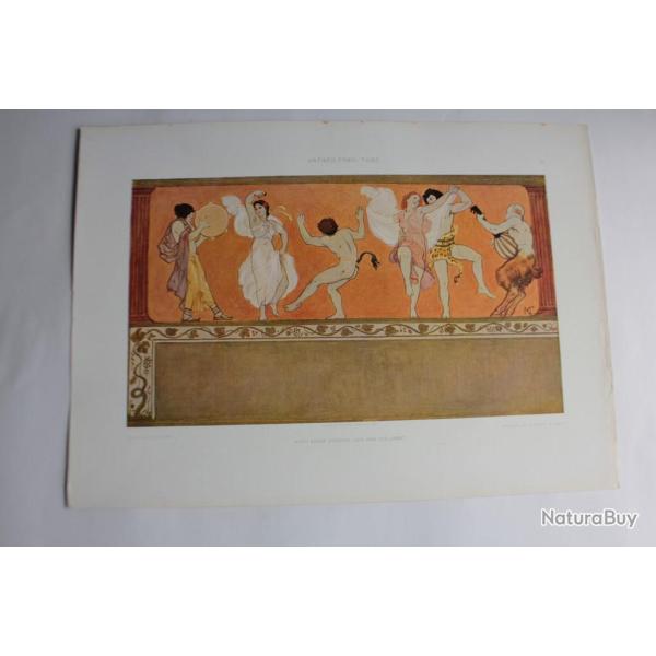 2 Estampe Frises antiques Journal dcoration Max Colombo 1900