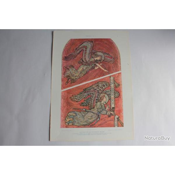 Estampe Anges Journal dcoration M. Seliger 1900