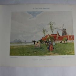 Estampe Paysage Néerlandais Journal décoration H. Cassiers 1900
