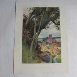 Estampe Paysage décoratif Journal décoration Jul. Menzel 1900